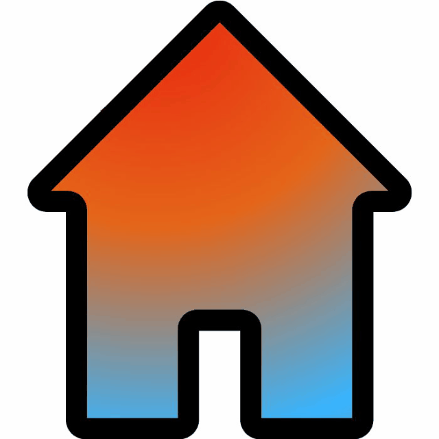 Schéma d’une maison avec chaleur montant vers le haut, illustration de flux thermique ascendant et bas/haut contrastés.
